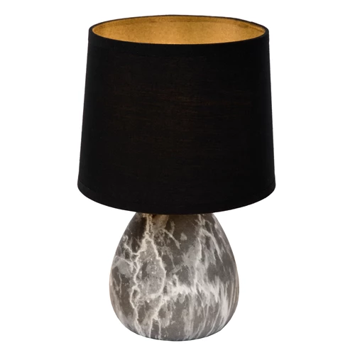 Lucide MARMO - Lampe de table - Ø 16 cm - 1xE14 - Noir - détail 1
